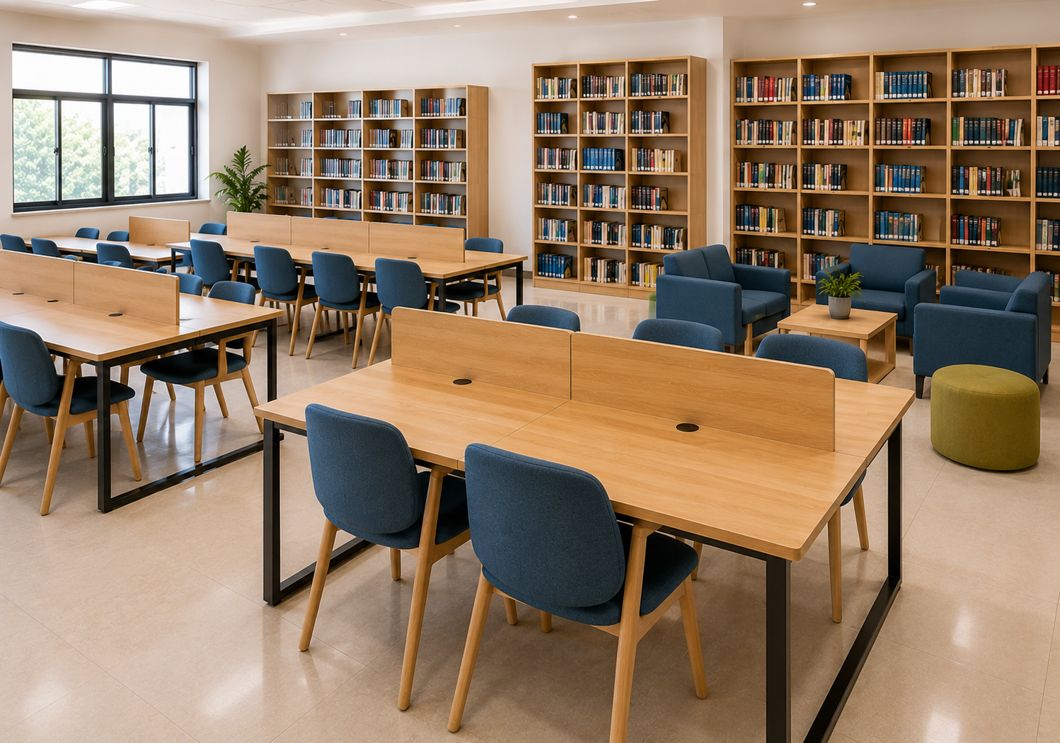 Library shelving and reading units