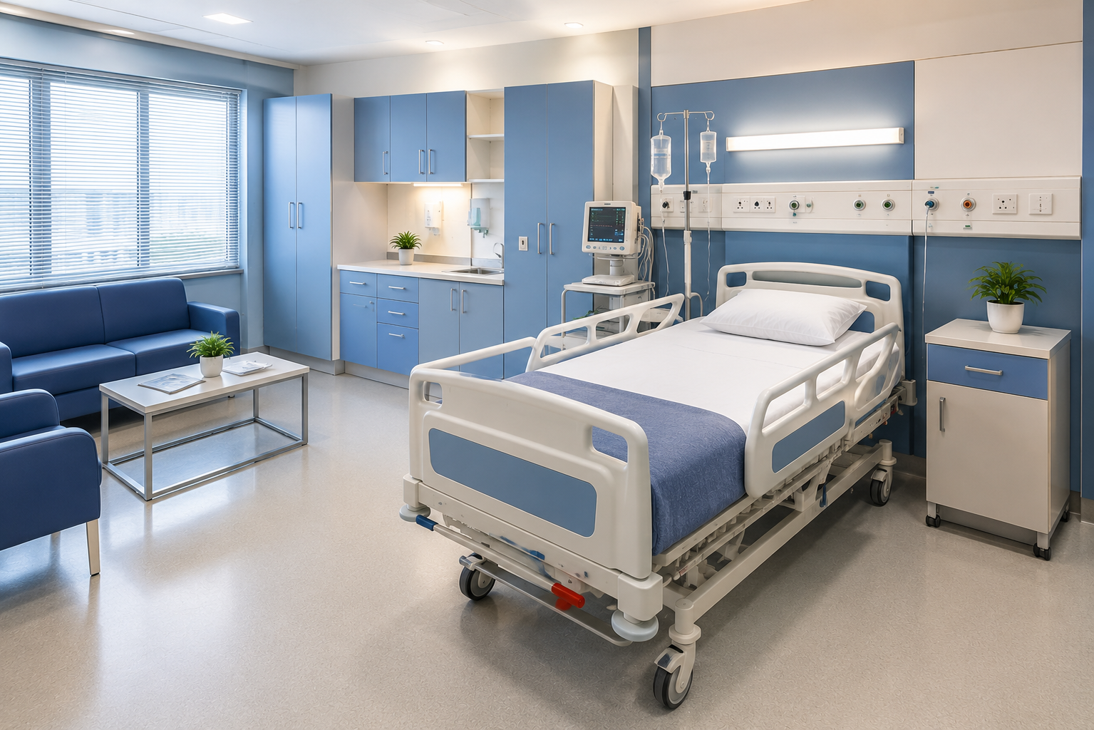 UFLIX craftsman fabricating a healthcare interior fixture