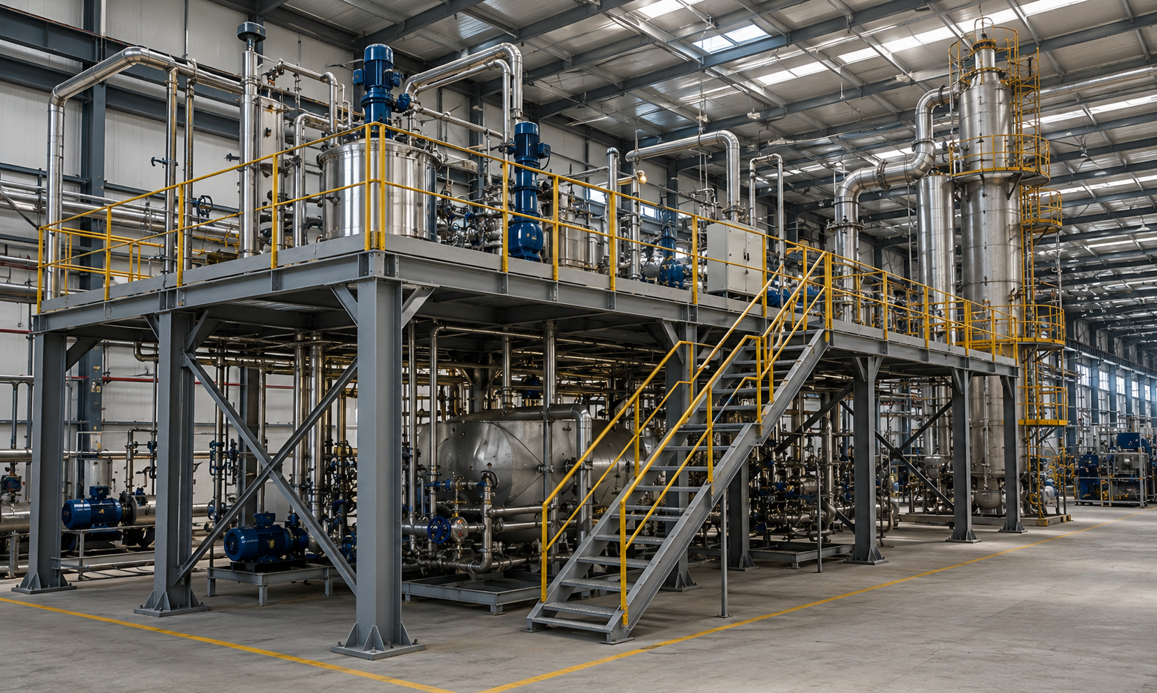 Structural steel platform fabrication