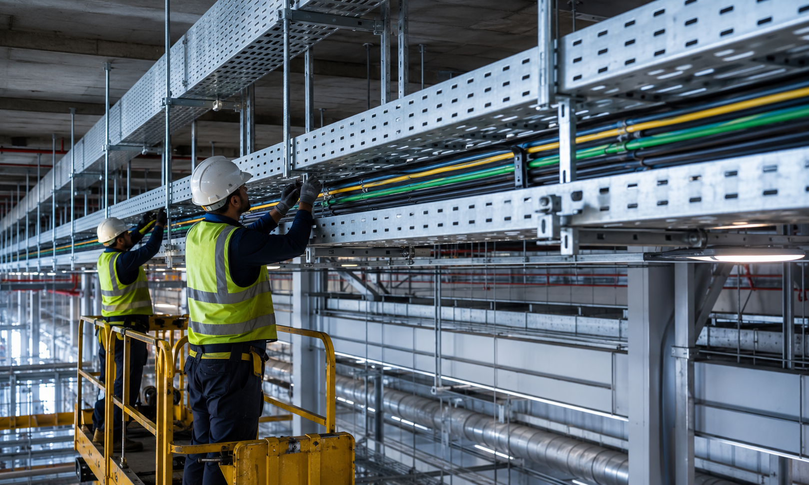 Cable tray fabrication and installation