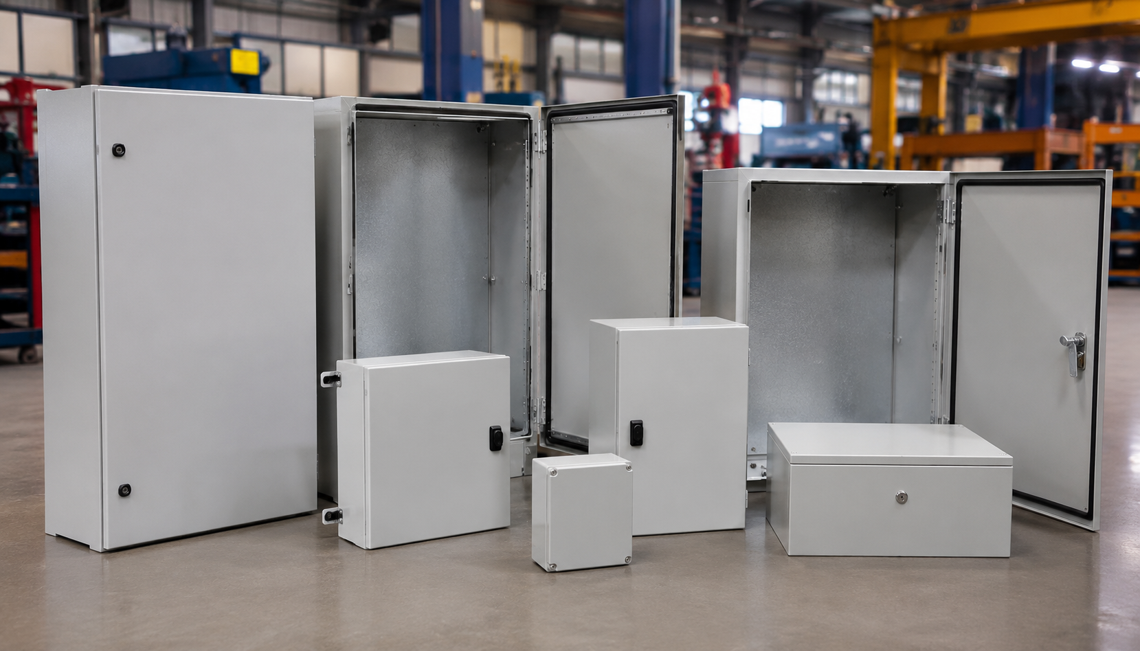 Industrial plant metal cabinet