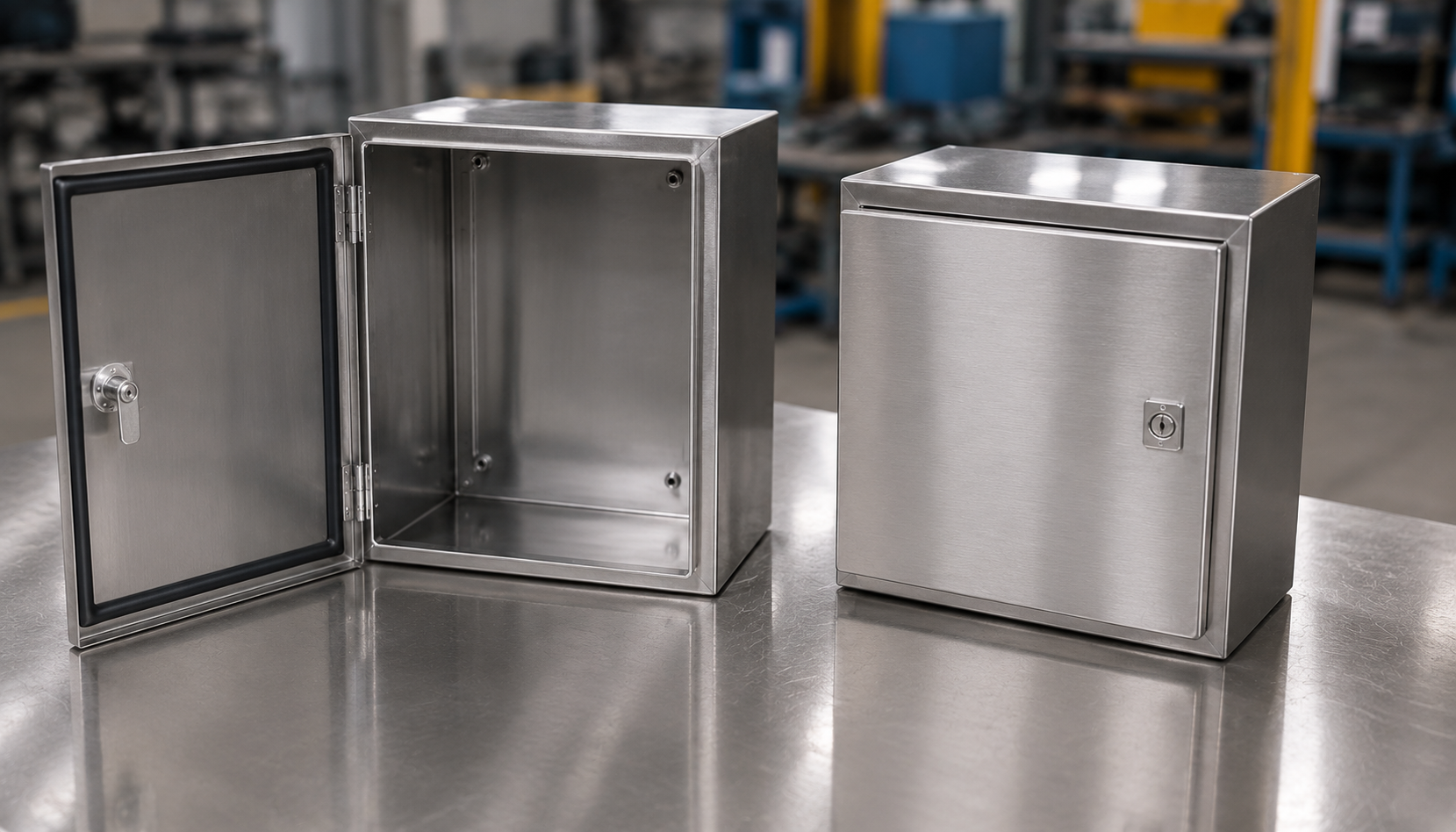 Commercial building metal cabinet