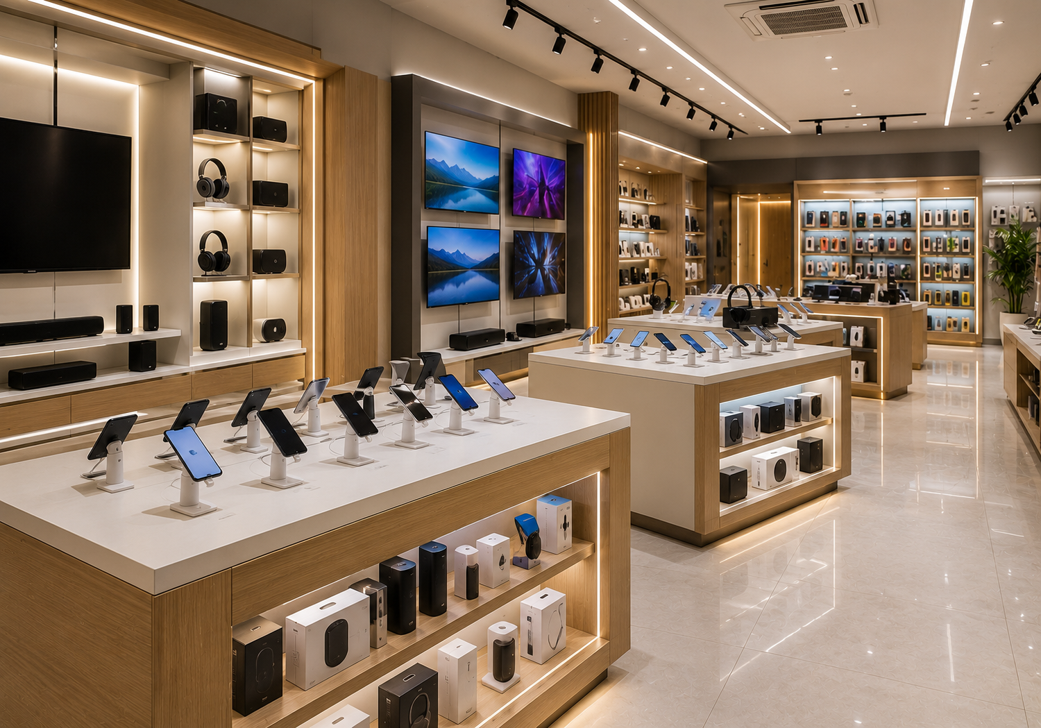 Electronics showroom installation