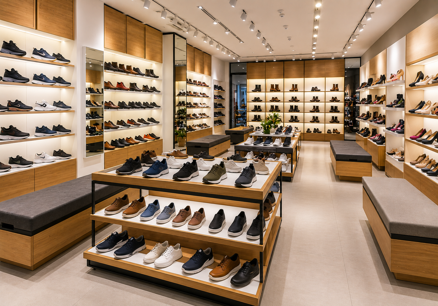 Footwear store installation