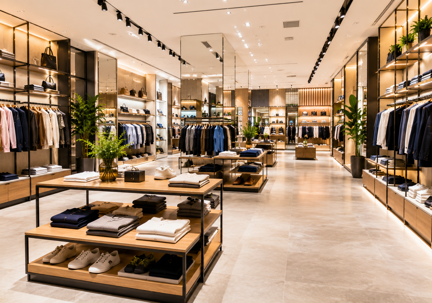 Retail checkout and merchandising area